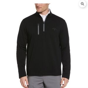 Callaway Men's Black Lightweight Quarter-Zip Jacket XXL